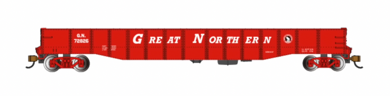 Bachmann 73971 N Scale 52'6" Drop End Gondola Great Northern GN 72826