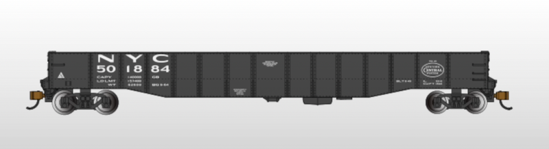 Bachmann 73972 N Scale 52'6" Drop End Gondola New York Central NYC 501884