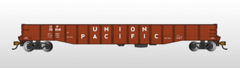 Bachmann 73973 N Scale 52'6" Drop End Gondola Union Pacific UP 30868