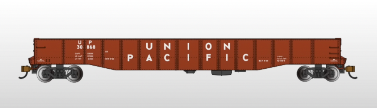 Bachmann 73973 N Scale 52'6" Drop End Gondola Union Pacific UP 30868
