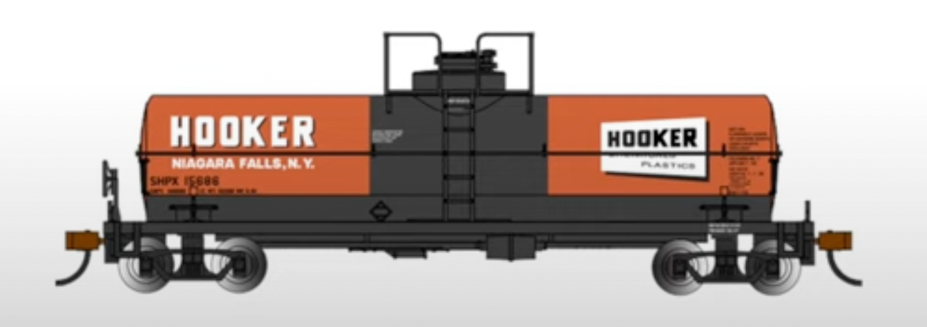 Bachmann 75803 HO Scale Chemical Tank Car Hooker Chemicals "Niagra Falls NY"  SHPX15686