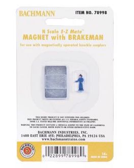 Bachmann 78998 N Scale E-Z Track Mate Uncoupling Magnet with Brakeman