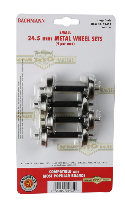 Bachmann 92422 G Gauge Standard 24.5 mm Metal Wheel Sets 4 Pack