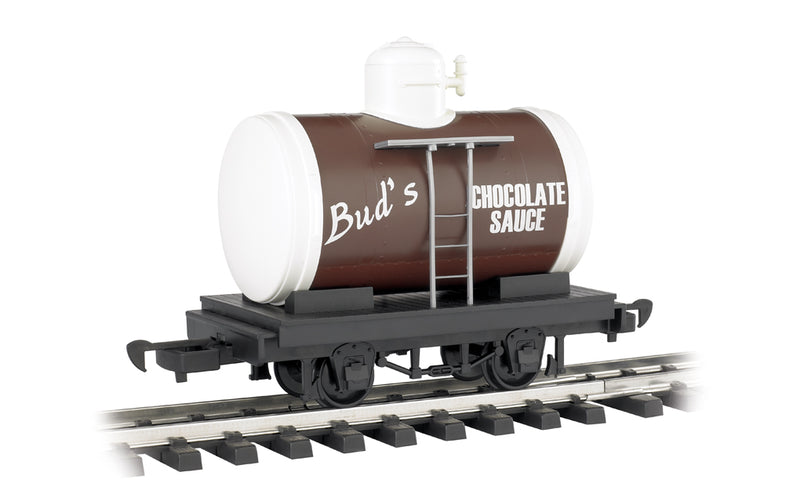 Bachmann 98088 G Gauge Li'l Big Haulers Tank Car Bud's Chocolate Sauce