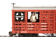 Bachmann 98707 G Gauge 40' Animated Stock Car with Horses Santa Fe ATSF