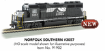 Bachmann Big Hauler 91902 G Scale (1:29) EMD GP40 Norfolk Southern NS 3057