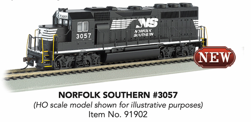 Bachmann Big Hauler 91902 G Scale (1:29) EMD GP40 Norfolk Southern NS 3057