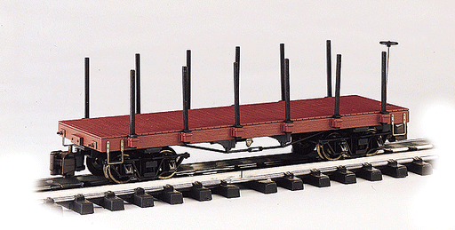 Bachmann Big Hauler 95670 G Scale "L" 20' Flatcar Painted Unlettered Red - NOS