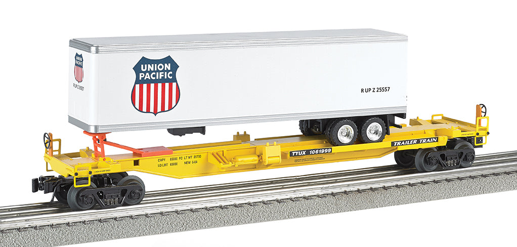 Williams by Bachmann 48401 O Gauge Front Runner Flatcar with Trailer UP