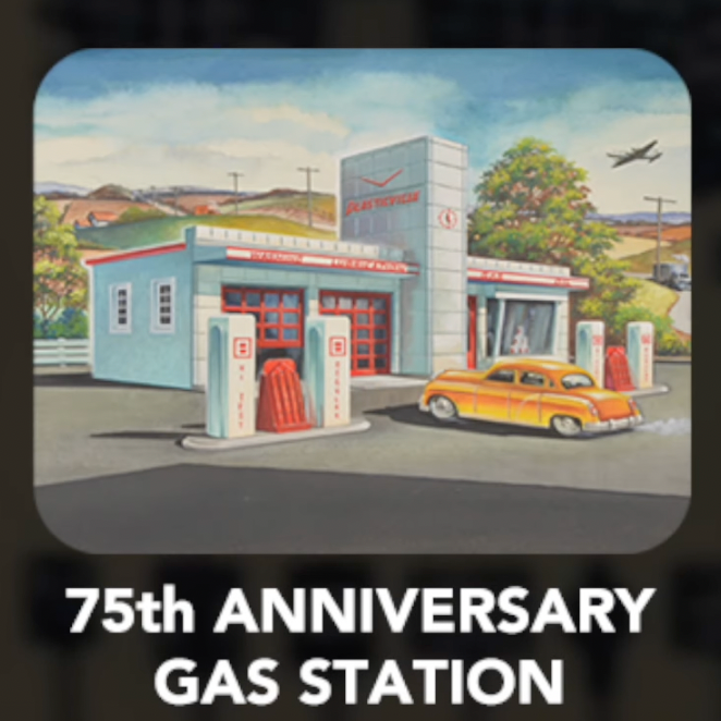 Bachmann Plasticville 45196 HO Scale 75th Anniversary Gas Station Kit