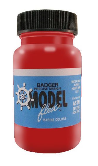 Badger 16-402 MODELFlex Acrylic Paint Marine Colors 1oz Navy Red