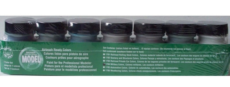 Badger 1704 MODELFlex Acrylic Paint Set Military Colors Set of 7