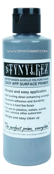 Badger SNR-202 Stynylrez Acrylic Primer 2oz for MODELFlex Acrylic Paint Gray