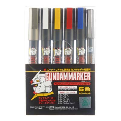 Mr. Hobby GMS105 Bandai Gundam Marker Basic Set of 6