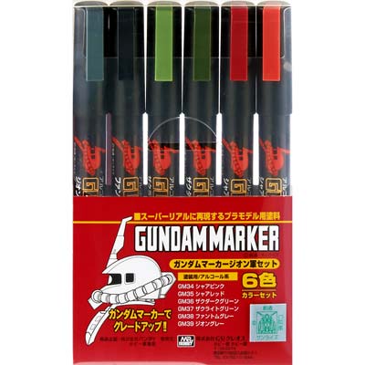Mr. Hobby GMS108 Gundam Marker Zeon Set of 6