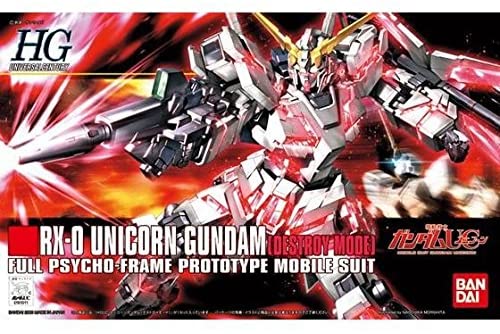 Bandai 5057399 1/144 HG Gundam Real Grade Universal Century Series Unicorn RX-0 Destroy Mode