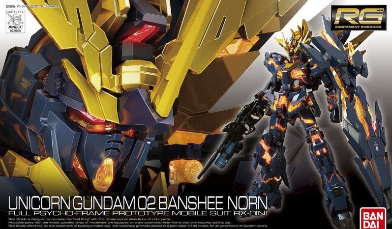 Bandai 5061621 1/144 Real Grade RX-0 (N) Unicorn Gundam 02 Banshee Norn