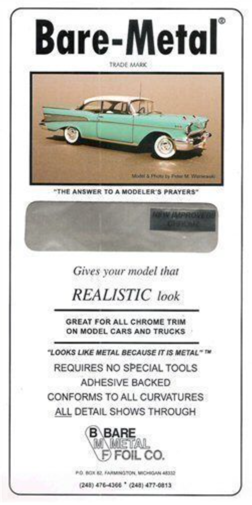 Bare Metal Products 6 x 11 Thin Sheet Chrome Foil