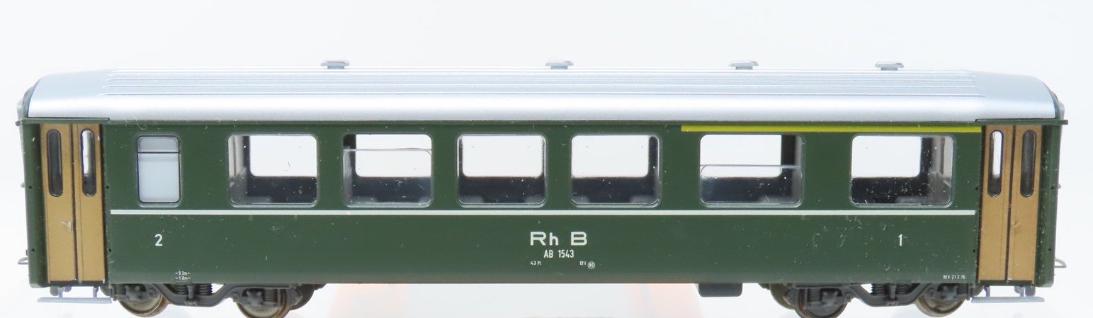 BEMO 3256 113 HOm Scale Rhaetian Railway RhB AB 1543 - NOS