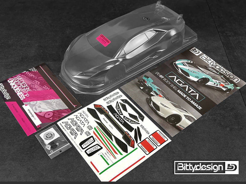 Bittydesign 190AGT AGATA 1/10 GT Body Clear 190mm On Road Body