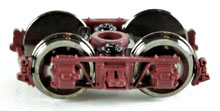 Blackstone B370106 HOn3 D&RGW Red 3'7 Arch Bar Caboose Trucks