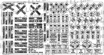Blair Line 101 HO Scale Highway Signs Railroad Signs 1900-Present