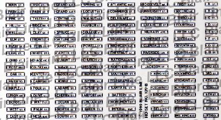 Blair Line 109 HO Scale Street Signs