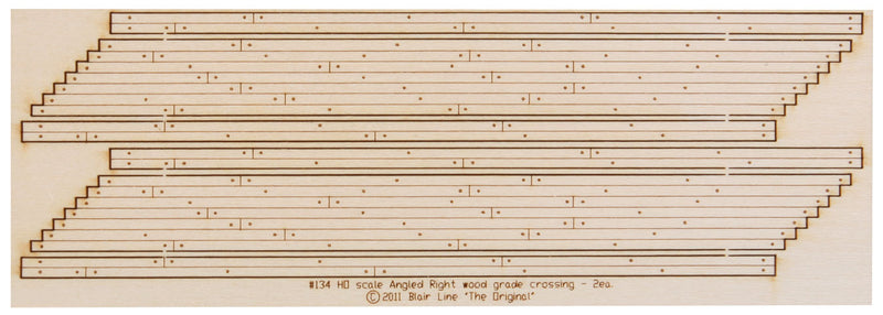 Blair Line 134 HO Scale Right Angled Wood Grade Crossing Kit 2 Pack
