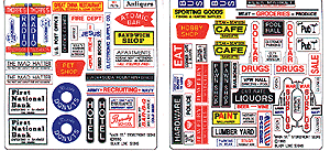 Blair Line 151 HO Scale Mainstreet Storefront Signs #1