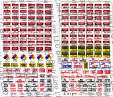 Blair Line 152 HO Scale Storefront & Advertising Signs Safety, Warning ...