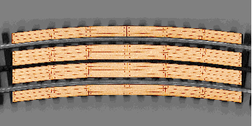 Blair Line 215 O Scale Wood Grade Crossing for 3 Rail O-54 Curve Track