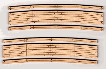 Blair Line 26 N Scale 2 Lane Wood Grade Crossing for 11" Radius 2 Pack