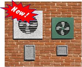 Blair Line 2707 HO Scale Wall Fans and Vents