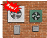 Blair Line 2707 HO Scale Wall Fans and Vents