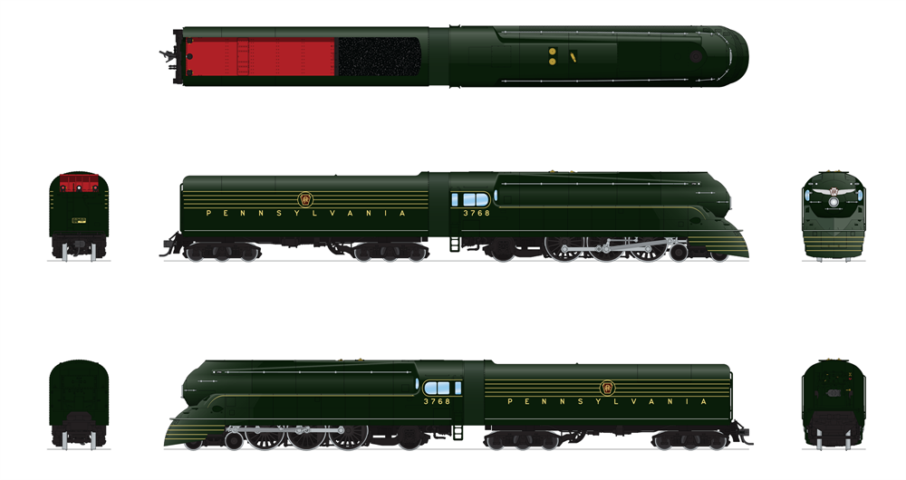BLI 4434 HO Scale K4 4-6-2 Streamlined Steam Locomotive PRR 3768 DCC Sound