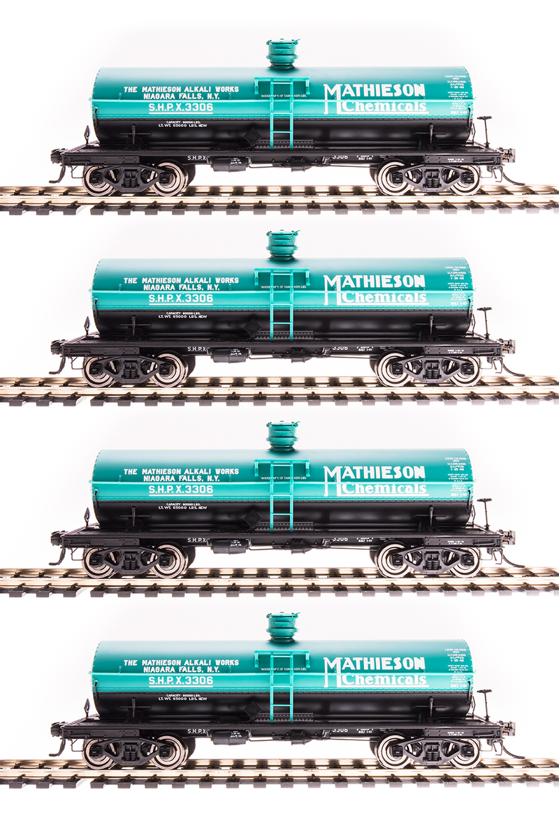 BLI 6175 HO Scale 6000 Gallon Tank Car Mathieson SHPX 4 Pack