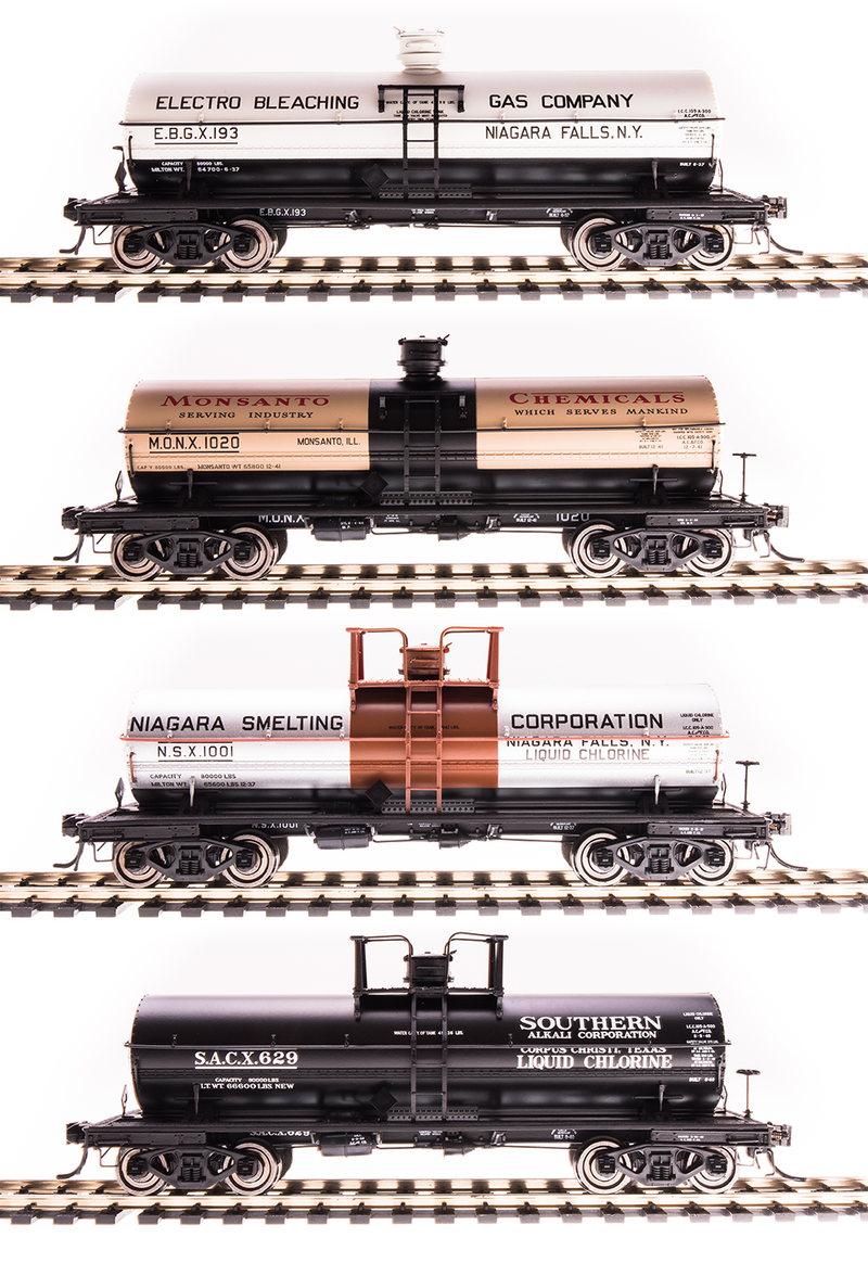 BLI 6176 HO Scale 6000 Gallon Tank Car 1940s Variety Set C 4 Pack