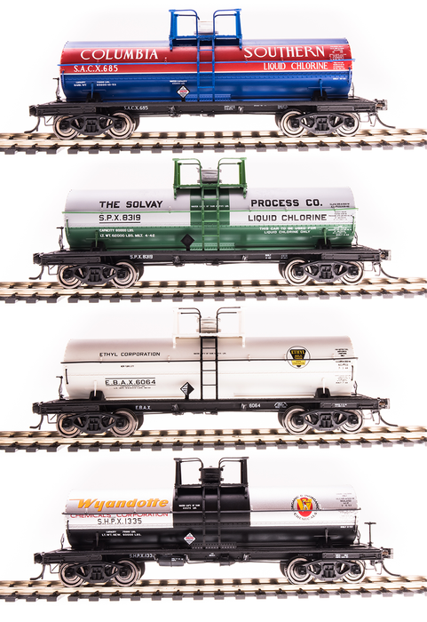 BLI 6178 HO Scale 6000 Gallon Tank Car Late 1950s Variety Set E 4 Pack