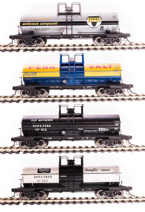 BLI 6179 HO Scale 6000 Gallon Tank Car 1960s Variety Set F 4 Pack