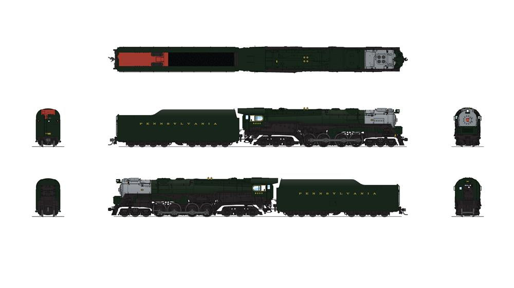 BLI 6184 HO Scale 6-8-6 Pennsylvania S2 Turbine Steam Loco PRR 6200 (As Delivered) Paragon4 Hybrid