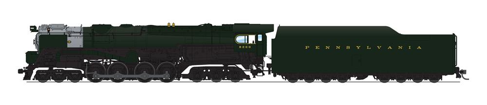 BLI 6185 HO Scale 6-8-6 Pennsylvania S2 Turbine Steam Loco PRR 6200 (Small Shields) Paragon4 Hybrid