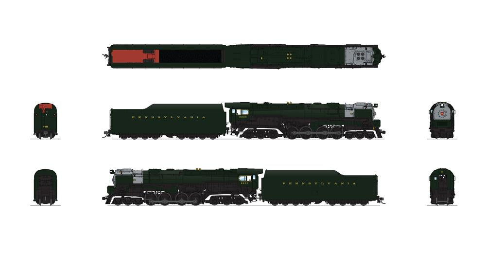 BLI 6185 HO Scale 6-8-6 Pennsylvania S2 Turbine Steam Loco PRR 6200 (Small Shields) Paragon4 Hybrid