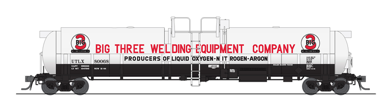 BLI 6323 HO Scale Cryogenic Tank Car Big 3 Welding UTLX Single Car
