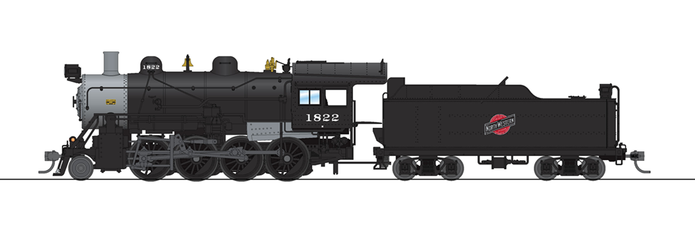 BLI 6342 HO Scale 2-8-0 Consolidation Steam Locomotive Chicago NorthWestern C&NW 1822 DCC Sound