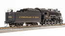 BLI 7328 HO Scale 2-8-0 Consolidation Steam Loco Chesapeake & Ohio C&O 162 Paragon4