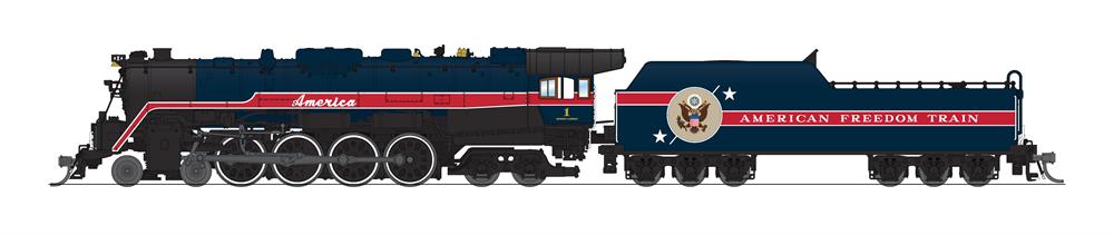 BLI 7407 N Scale 4-8-4 T1 Steam Locomotive Reading American Freedom Train #1 with Paragon4