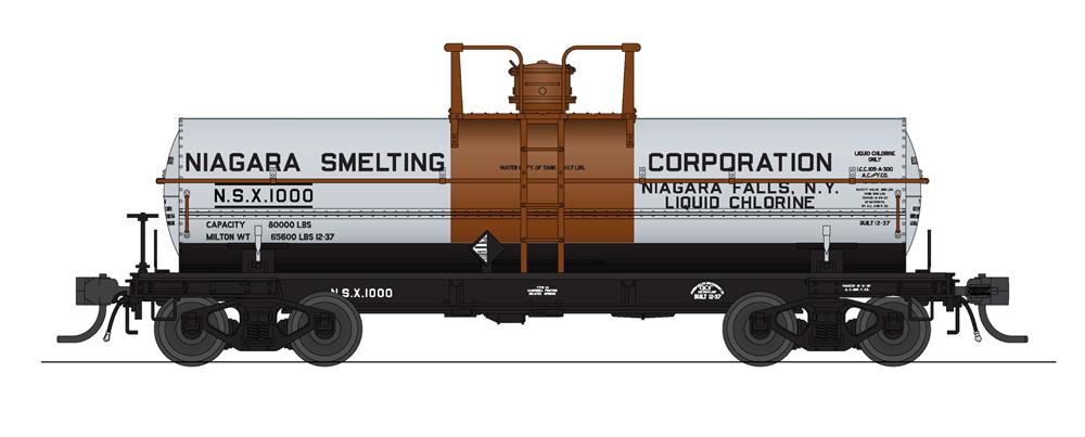 BLI 7662 HO Scale 6000 Gallon Tank Car Niagara Smelting/Hooker 1940s Variety 2 Pack C