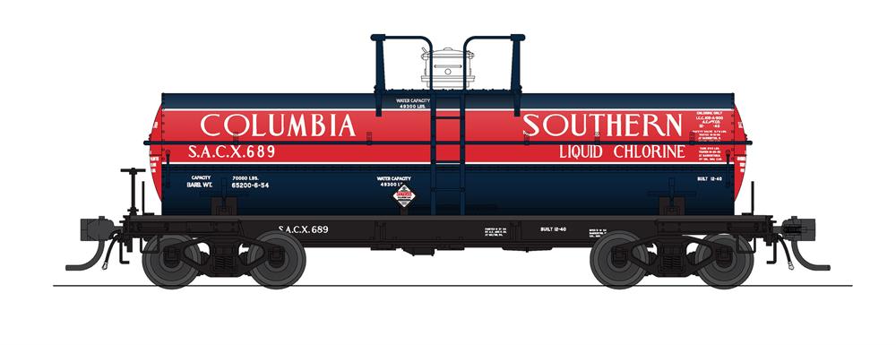 BLI 7667 HO Scale 6000 Gallon Tank Car Columbia/Hooker Late 1950s Variety 2 Pack B