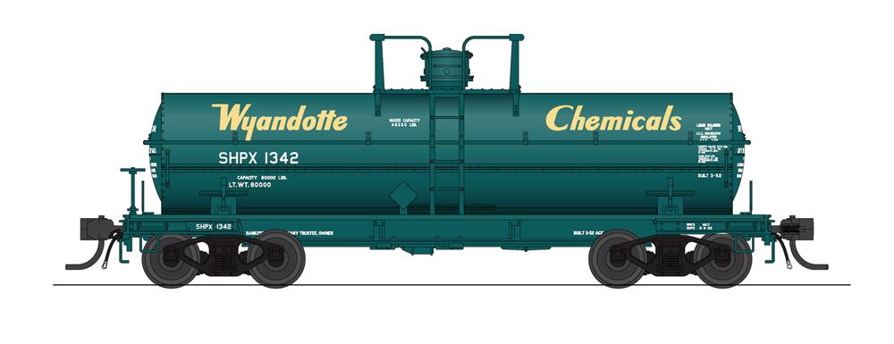 BLI 7669 HO Scale 6000 Gallon Tank Car Ethyl/Wyandotte 1960s Variety 2 Pack A
