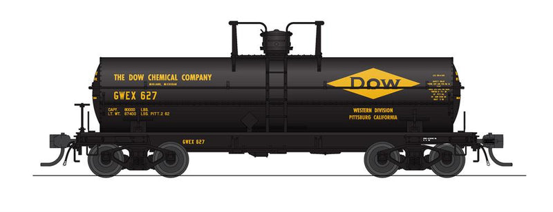BLI 7673 HO Scale 6000 Gallon Tank Car Dow Chemical GWEX 2 Pack